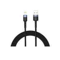 Cablu Tellur, USB- Lightning cu LED, 1.2m, negru