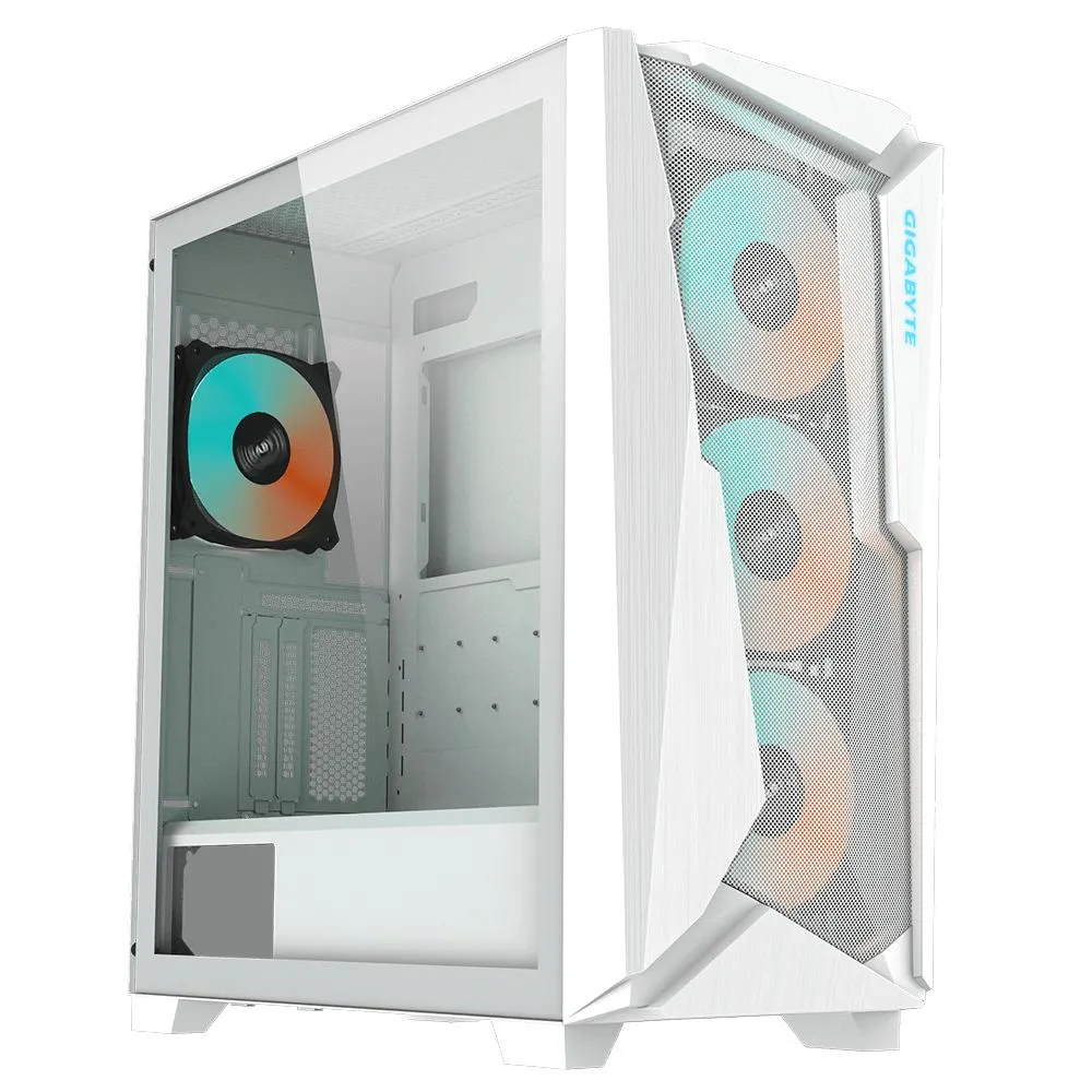 Gigabyte C301 GLASS WHITE carcase PC Midi Tower Alb