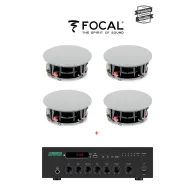 Sistem sonorizare premium 60w cu boxe tavan focal icw 5 si dsppa mp60u  bluetooth 100v
