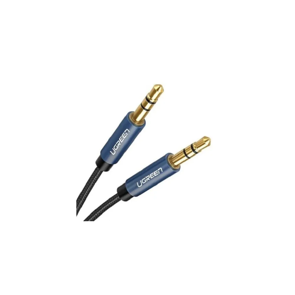 Cablu audio Ugreen AV112, 3.5mm jack - 3.5mm jack, 5m, negru/albastru