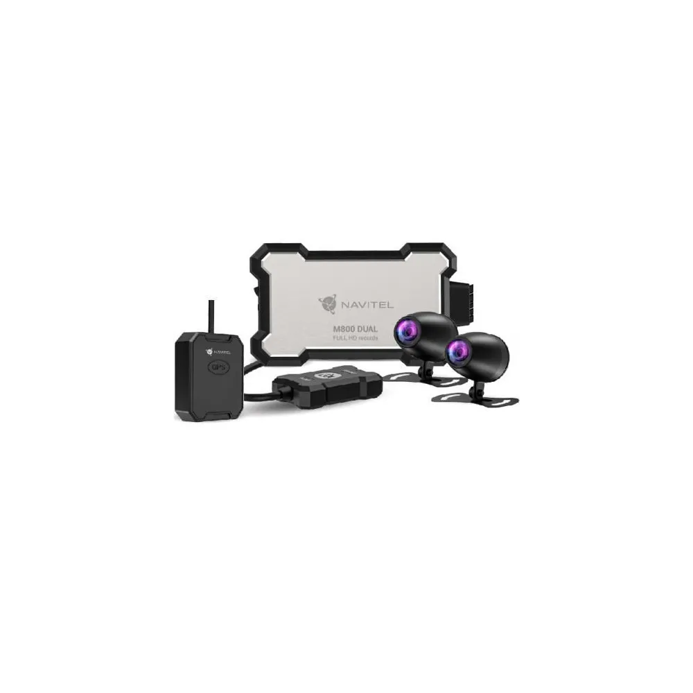 Camera video auto M800 DUAL GPS, Full HD, Silver-Black