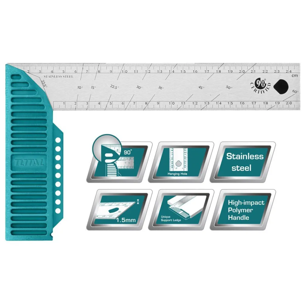 Total - echer din otel inoxidabil - 300mm