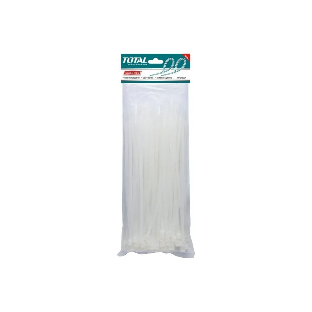 Total - coliere de plastic - 100buc - 9x500mm nylon 66