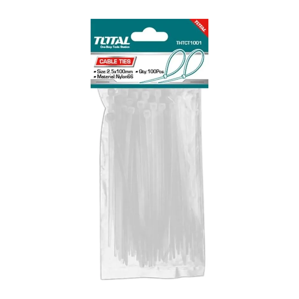 Total - coliere de plastic - 100buc - 4.8x300mm nylon 66