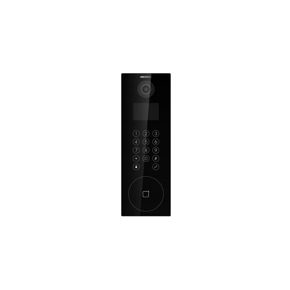 Post videointerfon IP Hikvision DS-KD8103-E6, 3.5inch, negru