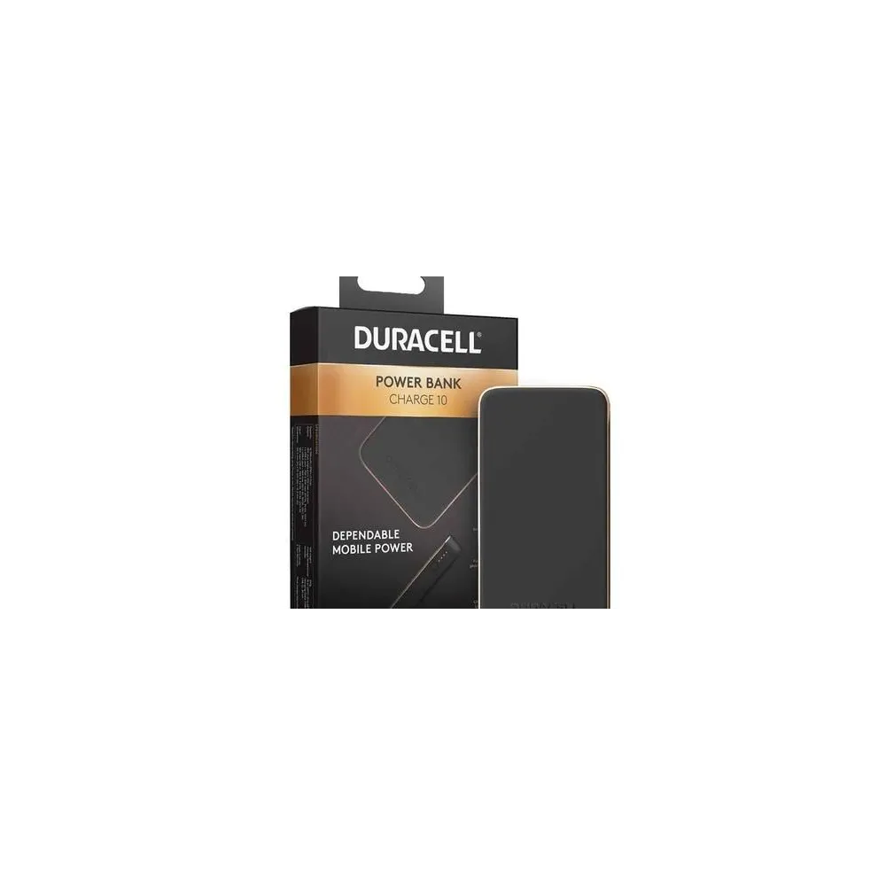 Power bank duracell charge10 10.000mah black