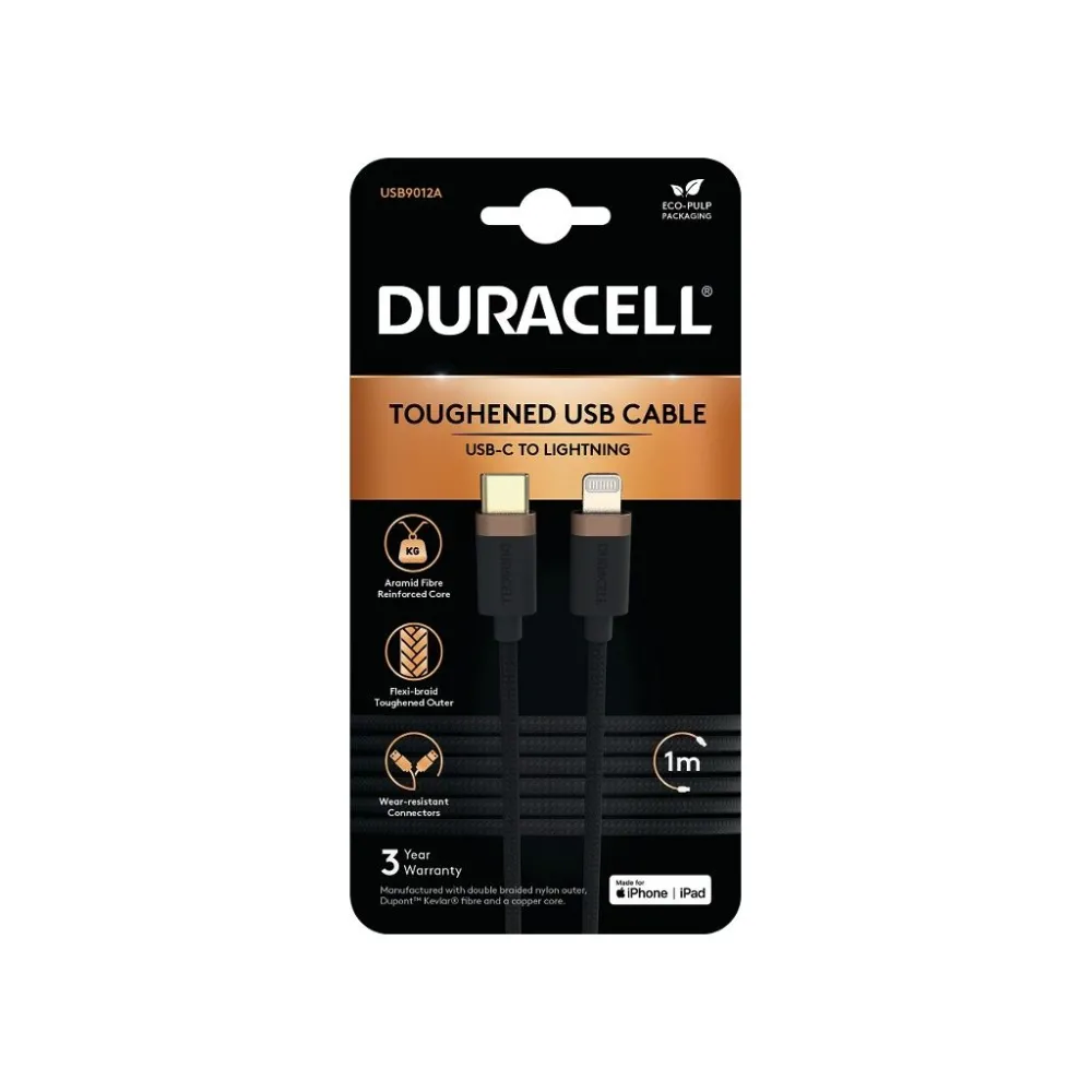 Duracell USB9012A cabluri USB Negru