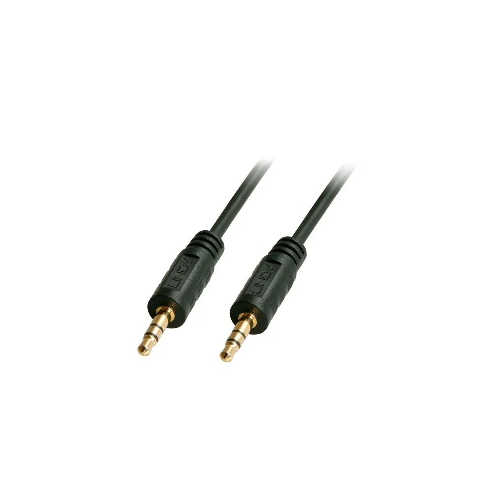 Cablu Lindy, 3.5mm jack - 3.5mm jack, 2m, Black