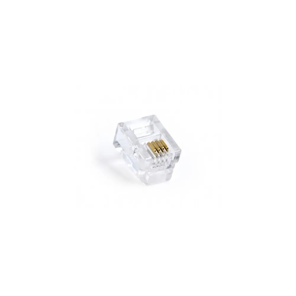 Conector modular Gembird pentru telefon, RJ11, 100buc