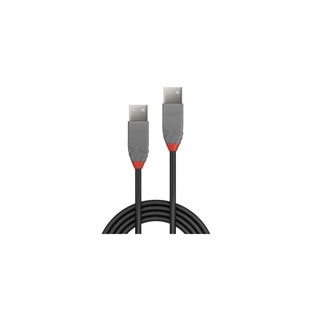 Cablu Lindy, USB 2.0 - USB 2.0, 3m, Black
