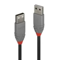 Cablu Lindy, USB 2.0 - USB 2.0, 0.5m, Gray