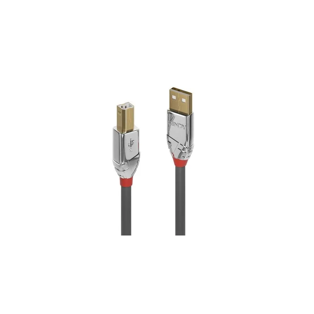 Cablu Lindy, USB 2.0 - USB-B, 5m, Gray
