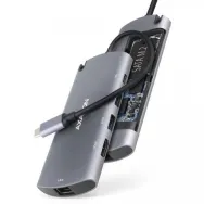 Hub USB Axagon HMC-6M2, 3x USB 3.2 gen 1, Black