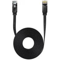Patch cord utp baseus cat6 fire din cupru flat cable viteza maxima 1 gbps pvc 10m negru wkjs000201 (timbru verde 0.18 lei) - 