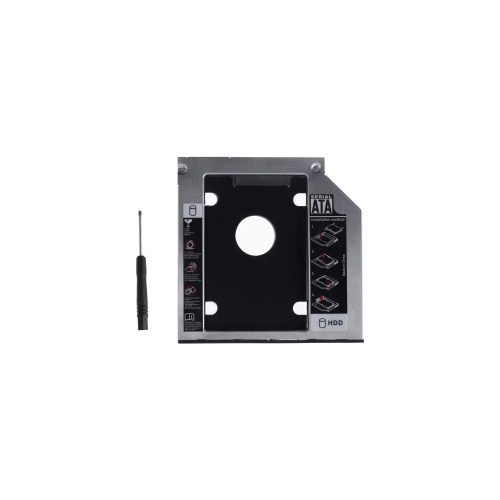 Adaptor HDD/SSD Caddy, pentru unitati optice de tipul 9mm