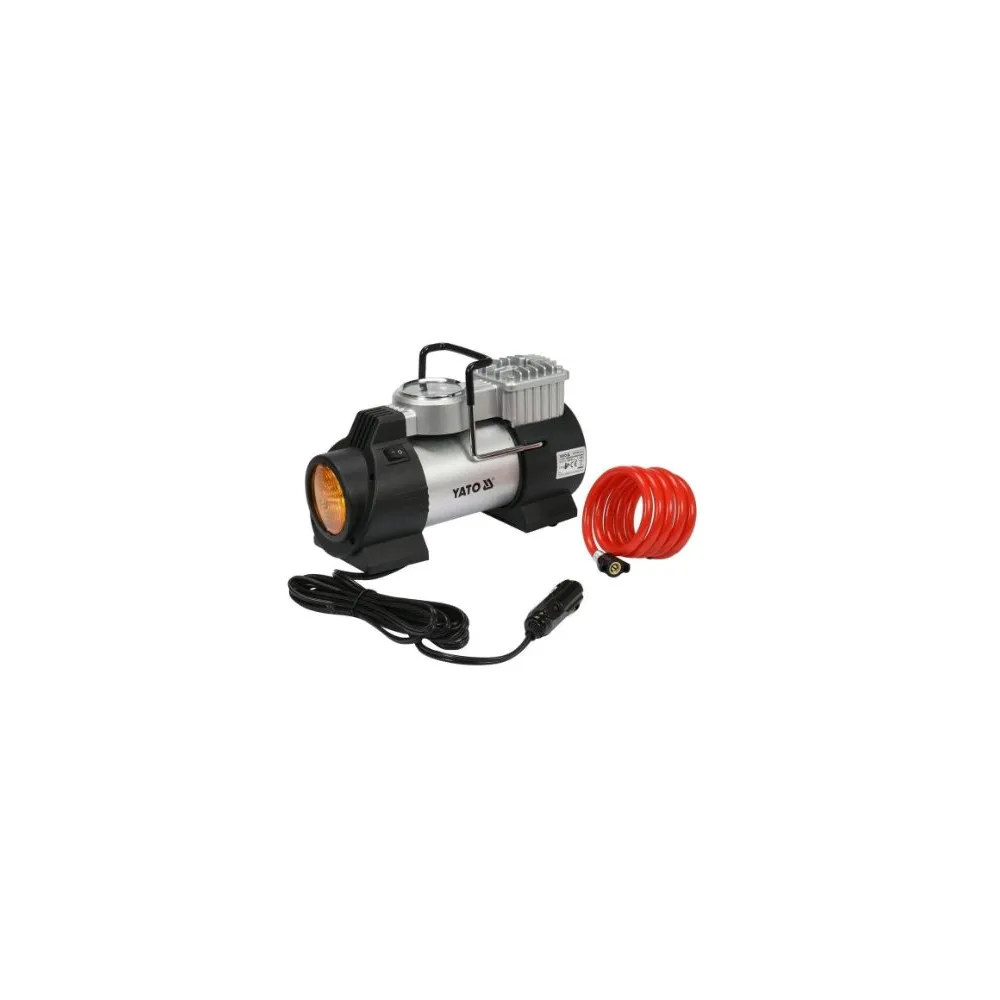Compresor auto cu lanterna, Yato YT-73460, 10 bar, 40l/min, 12V, 180W