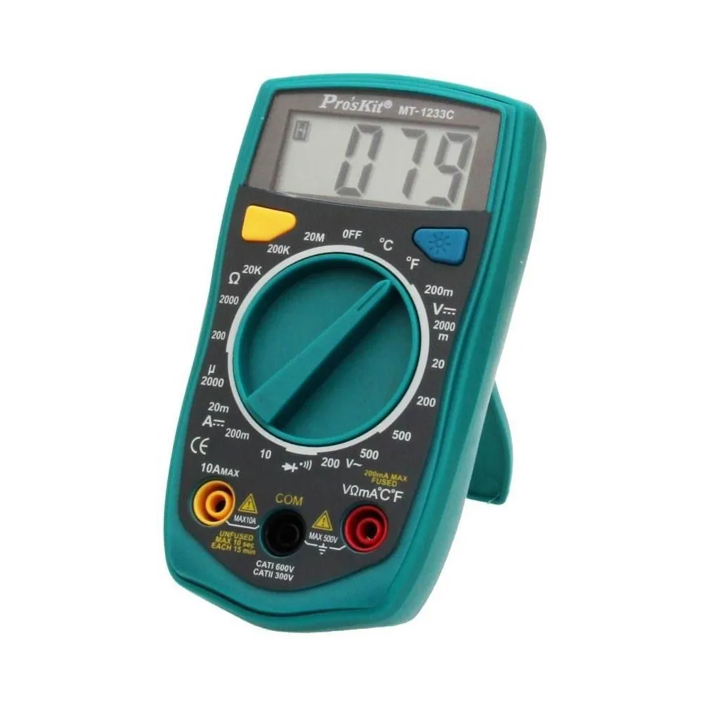 Multimetru digital PROSKIT MT-1233C, ecran LCD 2.1"