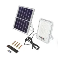 Proiector LED Breckner Germany, 100W cu panou solar policristalin 12W, telecomanda, acumulator inclus