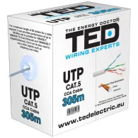 Cablu UTP cat.5 CCA 0.50 mm rola 305ml TED Wire Expert TED002488 BBB