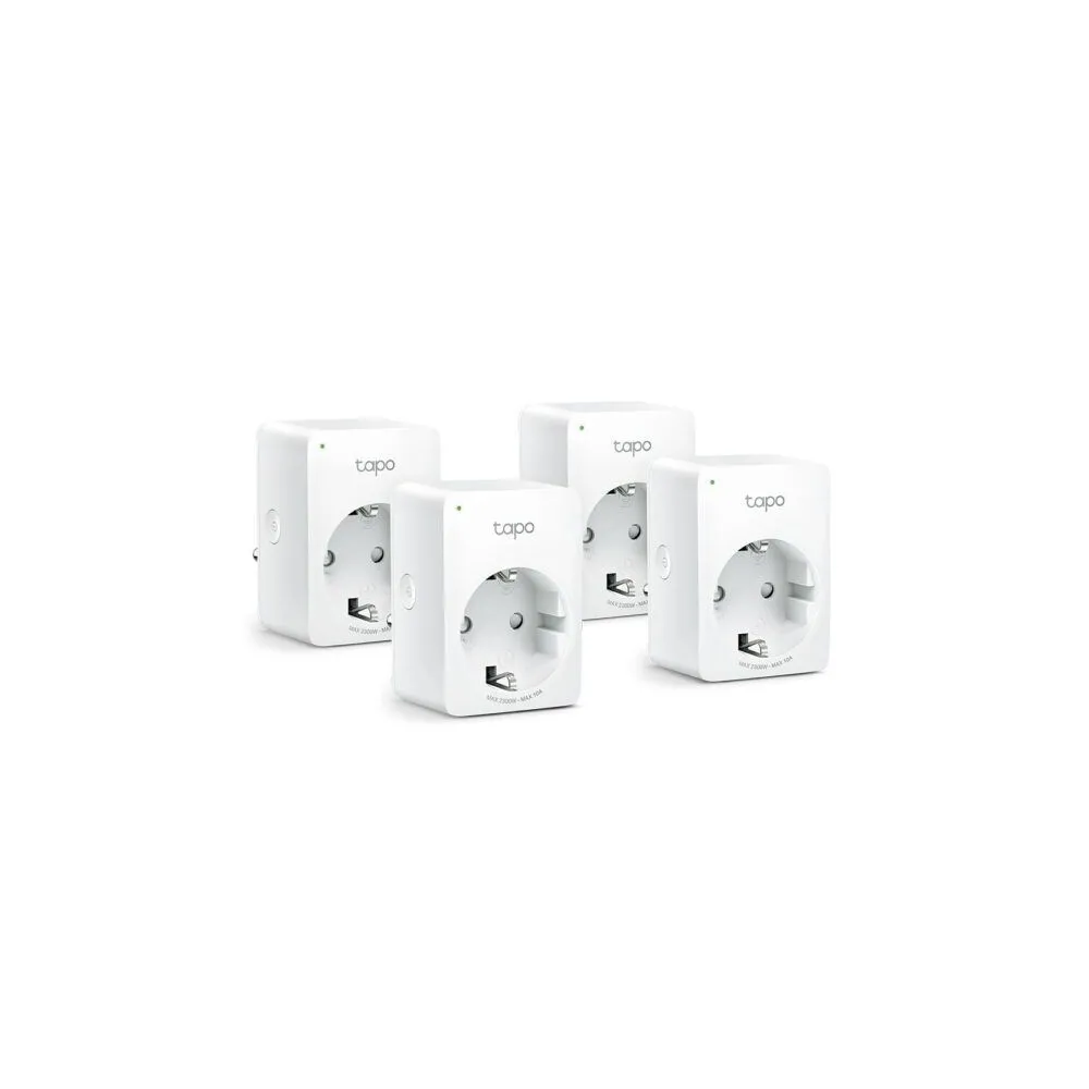 Priza inteligenta TP-Link (4-pack), bluetooth, WiFi, control vocal, timer, alb, 4buc