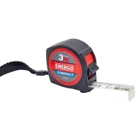 Ruleta Energo Compact, cauciucata, banda alba, 3m