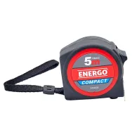 Ruleta Energo Compact, cauciucata, banda alba, 5m