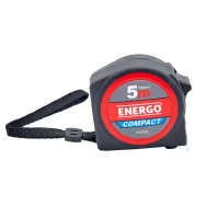 Ruleta Energo Compact, cauciucata, banda alba, 5m