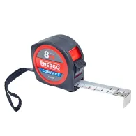 Ruleta Energo Compact, cauciucata, banda alba, 8m