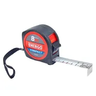 Ruleta Energo Compact, cauciucata, banda alba, 8m