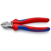 Cleste Knipex, tais lateral, maner bimaterial, 160mm