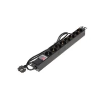 Priza rackabila 8 posturi SCHUKO cu intrerupator 1U, PDU 8P