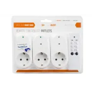 Set priza inteligenta, Telldus, 1000W, 30m, interior, telecomanda, 3bucati