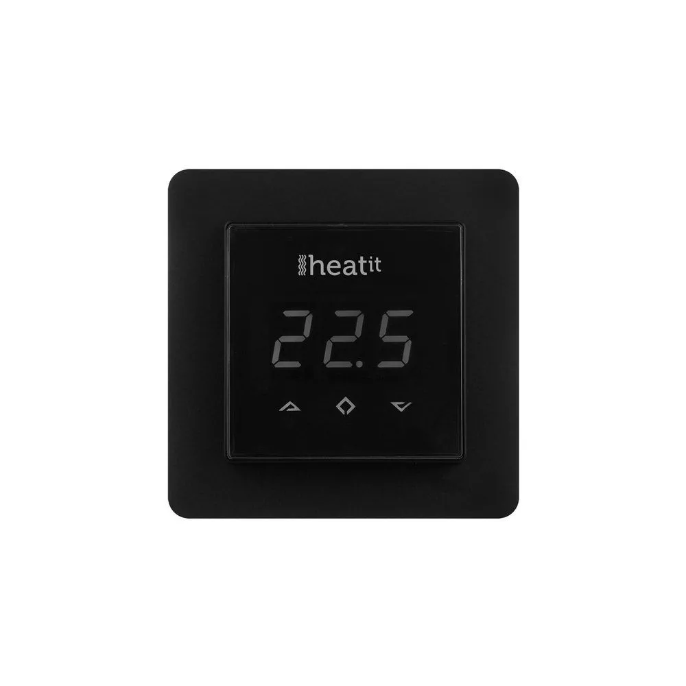 Termostat Heatit, Z-Wave, 16A, IP20, negru