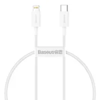 Cablu alimentare si date smartphone Baseus Superior, Fast Charging, USB-C- Lightning Iphone PD 20W, 2m, alb