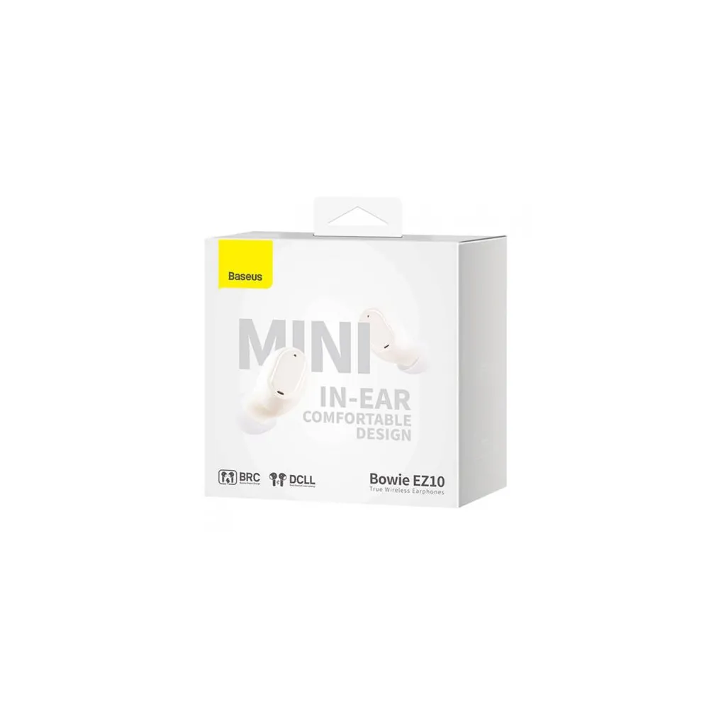 Casti Baseus Bowie EZ10, microfon, Bluetooth 5.3, fast charge, alb