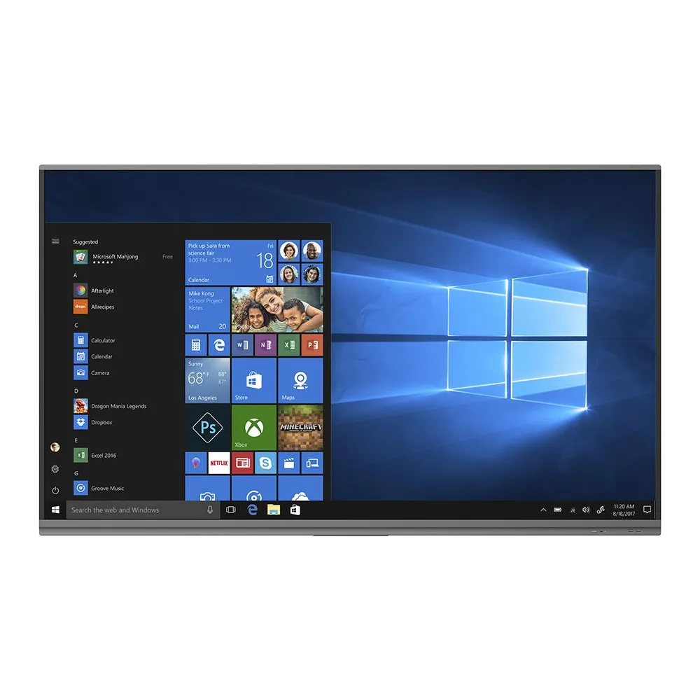 Desktop Interactiv Prestigio MultiBoard (Monoblock) L Prime Series 65inch, 3840x2160, Android 9.0, Windows 10 Pro, Black Prestig