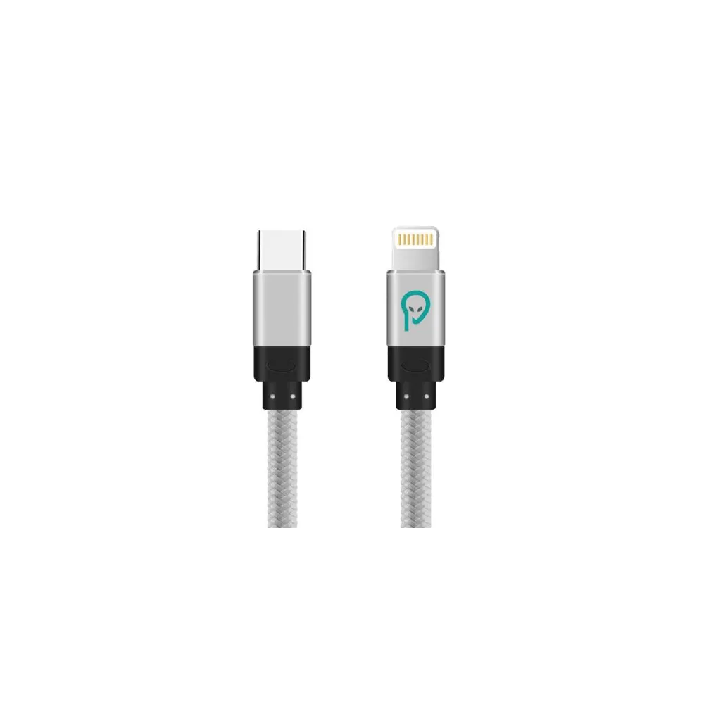 Cablu alimentare si date Spacer, USB-C (T) la Lightning (T), 1m, silver