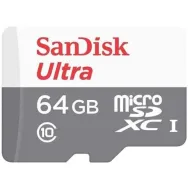 Memory Card microSDXC SanDisk Ultra 64GB, Class 10, UHS-I + Adaptor SD Sandisk - 1