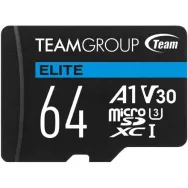 Memory Card microSDXC TeamGroup Elite 64GB, Class 10, UHS-I U3, V30, A1 + Adaptor SD Team group - 1