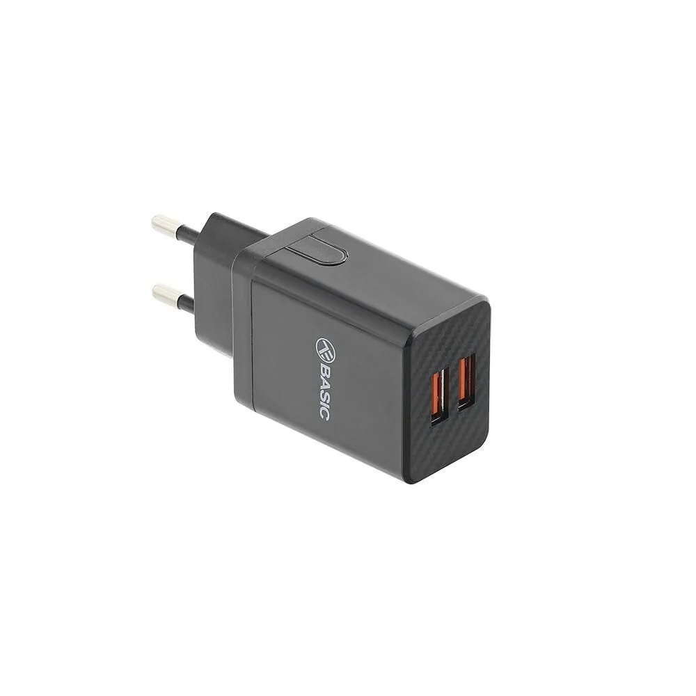 Incarcator priza basic hc204 2xusb 2.4a negru
