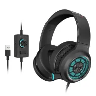 Casti edifier cu fir gaming utilizare multimedia microfon pe casca detasabil conectare prin usb 2.0 negru g7-bk (include tv 0.8l