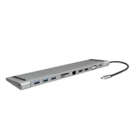 Docking station logilink universal conectare pc usb 3.1 usb 3.0 x 3 porturi video vga x 1 hdmi x 2 rj-45 card reader pd 3.0 pana