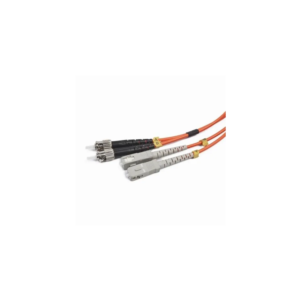 Patch Cord Fibra Optica Gembird, duplex multimode, 2m, conectori ST-SC Gembird - 1