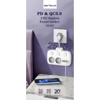 Prelungitor tip priza cu  protectie serioux quick charge 3.0 parametri