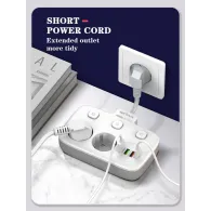 Prelungitor tip priza cu  protectie serioux quick charge 3.0 parametri