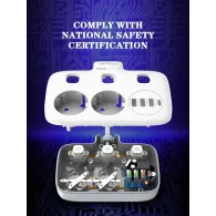 Prelungitor tip priza cu  protectie serioux quick charge 3.0 parametri