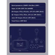 Prelungitor tip priza cu  protectie serioux quick charge 3.0 parametri