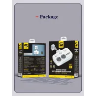 Prelungitor tip priza cu  protectie serioux quick charge 3.0 parametri