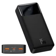 Power bank baseus bipow digital display 20000mah pd 15w 2 x usb 1 x usb type-c 1 x micro usb digital display pt. status bater