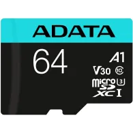 Card microsd adata 64 gb microsdhc clasa 10 standard uhs-i u3 ausdx64gui3v30sa2 (include tv 0.03 lei) Adata - 1